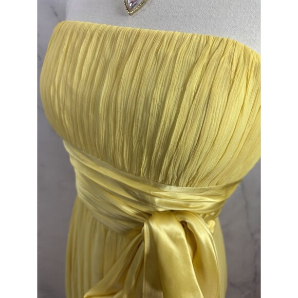 BCBG MAXAZRIA Silk Strapless Dress 6 Gown Chiffon Crinkle SATIN Grecian Goddess - Picture 16 of 16